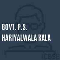 Govt. P.S. Hariyalwala Kala Primary School Logo