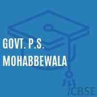 Govt. P.S. Mohabbewala Primary School Logo