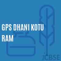 Gps Dhani Kotu Ram Primary School Logo