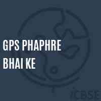 Gps Phaphre Bhai Ke Primary School Logo