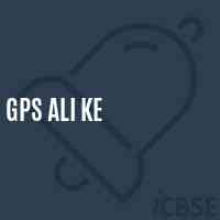 Gps Ali Ke Primary School Logo