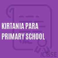 Kirtania Para Primary School Logo