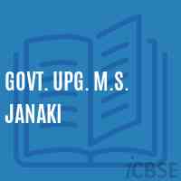 Govt. Upg. M.S. Janaki Middle School Logo