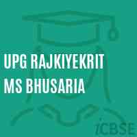 Upg Rajkiyekrit Ms Bhusaria Middle School Logo