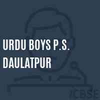 Urdu Boys P.S. Daulatpur Primary School Logo