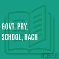 Govt. Pry. School, Rach Logo