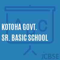 Kotoha Govt. Sr. Basic School Logo