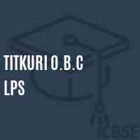 Titkuri O.B.C Lps Primary School Logo