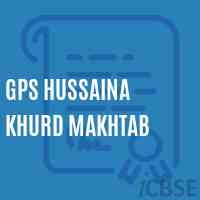 Gps Hussaina Khurd Makhtab Primary School Logo