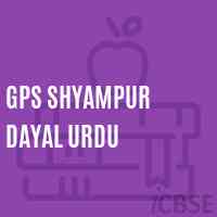 Gps Shyampur Dayal Urdu Primary School Logo