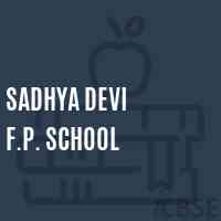 Sadhya Devi F.P. School Logo