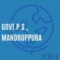 Govt.P.S., Mandruppura Primary School Logo