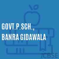 Govt.P.Sch., Banra Gidawala Primary School Logo
