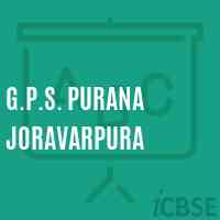 G.P.S. Purana Joravarpura Primary School Logo