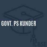 Govt. Ps Kunder Primary School Logo