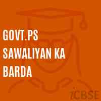 Govt.Ps Sawaliyan Ka Barda Primary School Logo