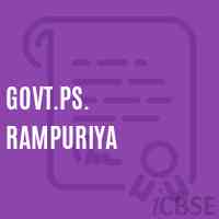 Govt.Ps. Rampuriya Primary School Logo