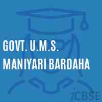 Govt. U.M.S. Maniyari Bardaha Middle School Logo
