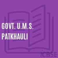 Govt. U.M.S. Patkhauli Middle School Logo