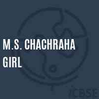 M.S. Chachraha Girl Middle School Logo