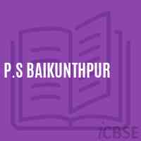 P.S Baikunthpur Primary School Logo