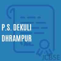 P.S. Dekuli Dhrampur Middle School Logo