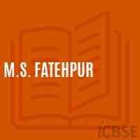M.S. Fatehpur Middle School Logo