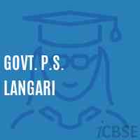 Govt. P.S. Langari Primary School Logo