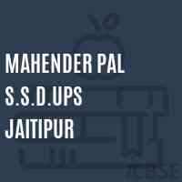 Mahender Pal S.S.D.Ups Jaitipur Middle School Logo