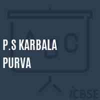 P.S Karbala Purva Primary School Logo