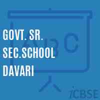 Govt. Sr. Sec.School Davari Logo