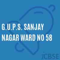 G.U.P.S. Sanjay Nagar Ward No 58 Middle School Logo
