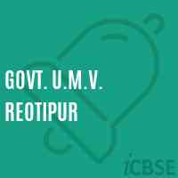 Govt. U.M.V. Reotipur Secondary School Logo