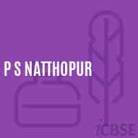 P S Natthopur Primary School Logo