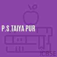 P.S.Taiya Pur Middle School Logo