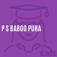 P S Baboo Pura Primary School Logo