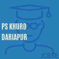 Ps Khurd Dariapur Primary School Logo