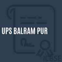 Ups Balram Pur Middle School Logo