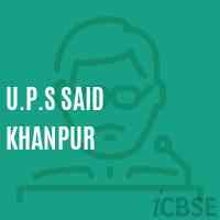 U.P.S Said Khanpur Middle School Logo