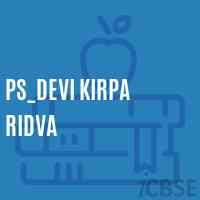 Ps_Devi Kirpa Ridva Primary School Logo