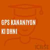 Gps Kananiyon Ki Dhni Primary School Logo