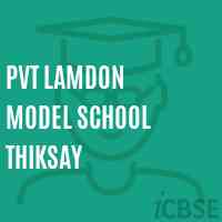 Pvt Lamdon Model School Thiksay Logo