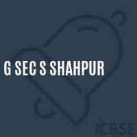 G Sec S Shahpur Secondary School Logo