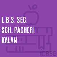 L.B.S. Sec. Sch. Pacheri Kalan Senior Secondary School Logo