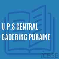 U.P.S Central Gadering Puraine Primary School Logo