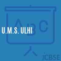U.M.S. Ulhi Middle School Logo