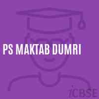 Ps Maktab Dumri Primary School Logo