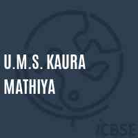 U.M.S. Kaura Mathiya Middle School Logo