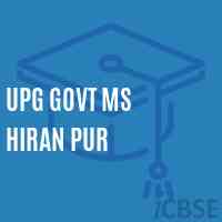 Upg Govt Ms Hiran Pur Middle School Logo