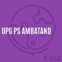 Upg Ps Ambatand Primary School Logo